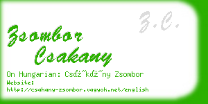 zsombor csakany business card